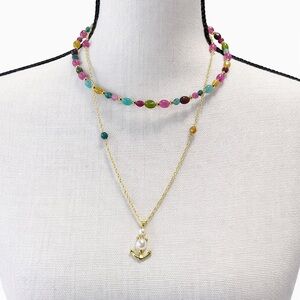 Multicolor Beaded Necklace and Earring Set